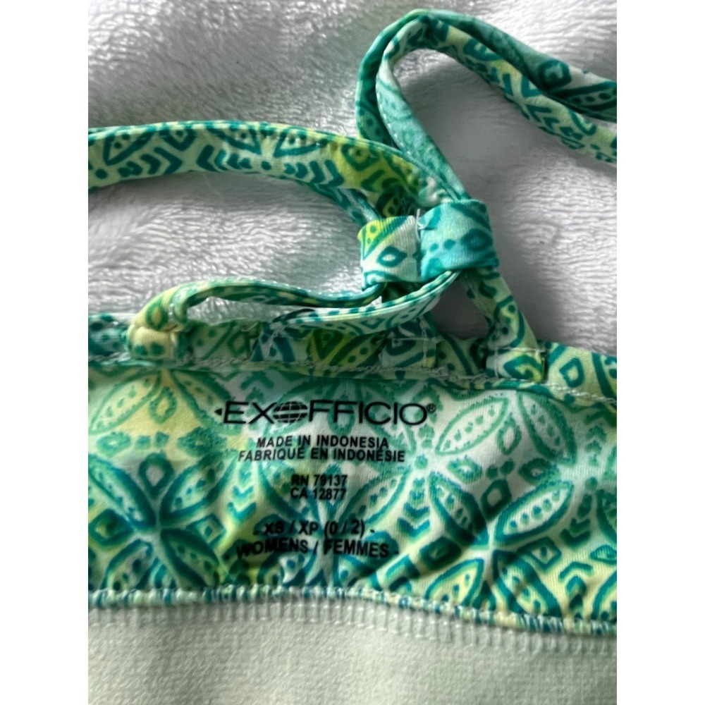 ExOfficio‎ Travel Dress Womens XS Green Excellent Geometric Quick Dry Stretch - Picture 6 of 10